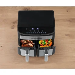 Die moderne Hausfrau Doppelkammer-Heißluftfritteuse 7l, 2400 W