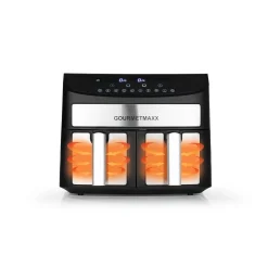 Die moderne Hausfrau Doppelkammer-Heißluftfritteuse 7l, 2400 W