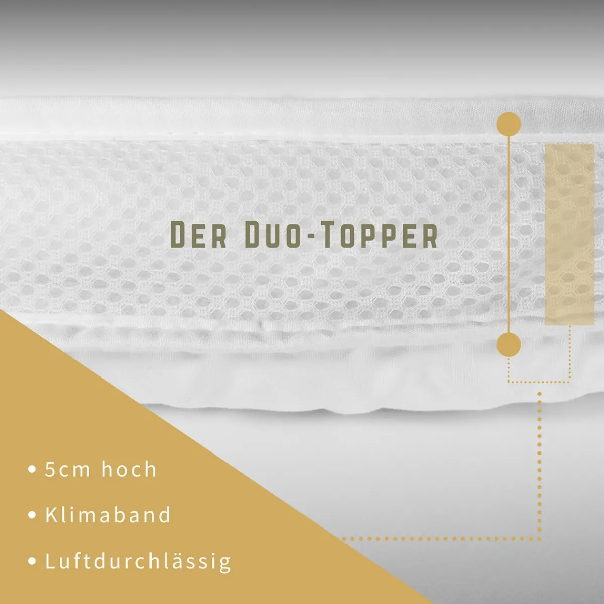 Die moderne Hausfrau Duo-Topper 180x200 cm