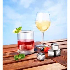 Die moderne Hausfrau Edelstahl-Eiswürfel, 4 Stück