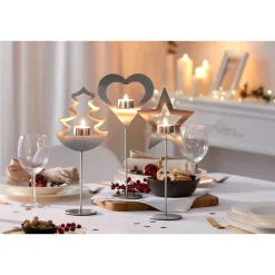 Die moderne Hausfrau Edelstahl-Teelichthalter "Stern" Stern