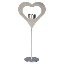 Die moderne Hausfrau Edelstahl-Teelichthalter "Stern" Herz