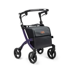 Die moderne Hausfrau Einkaufsrollator Rollz Flex mit Sitz und Tasche, faltbar Dark Purple