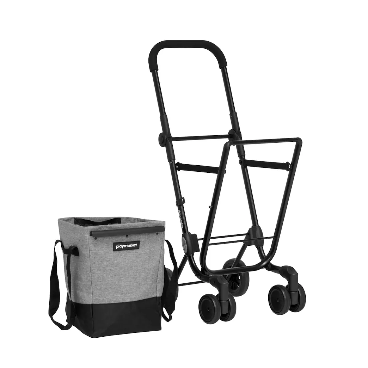 Die moderne Hausfrau Einkaufstrolley EASY GO Fresh grau-schwarz