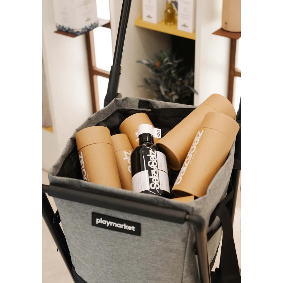 Die moderne Hausfrau Einkaufstrolley EASY GO Fresh grau-schwarz