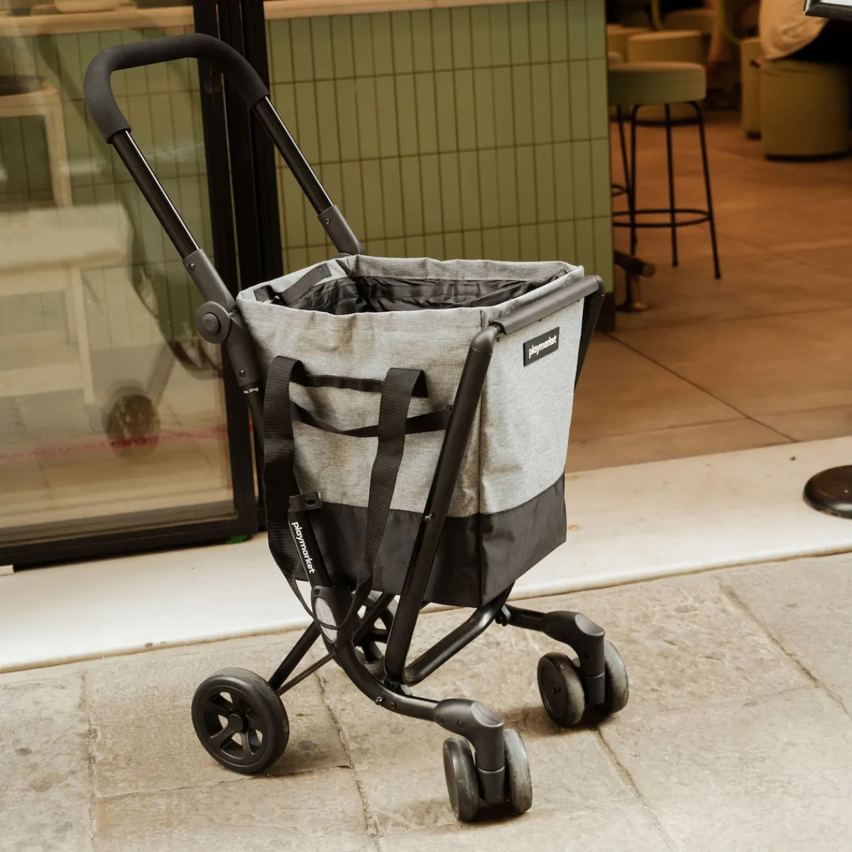 Die moderne Hausfrau Einkaufstrolley EASY GO Fresh grau-schwarz