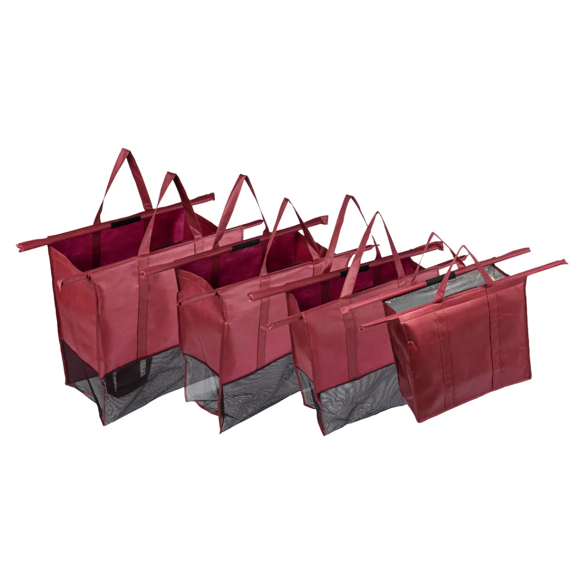 Damen Die moderne Hausfrau Einkaufswagentasche, faltbar, 4 Stück