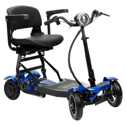 Die moderne Hausfrau Elektroroller AT52317 mit Tasche & Korb blau