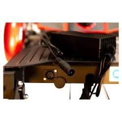 Die moderne Hausfrau Elektroroller AT52317 mit Tasche & Korb rot