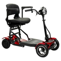 Die moderne Hausfrau Elektroroller AT52317 mit Tasche & Korb rot