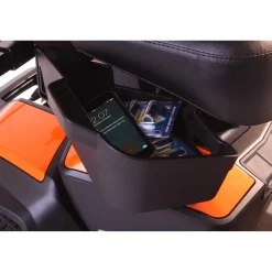 Die moderne Hausfrau Elektrorollstuhl M35+ mit Staufächern, 6 km/h orange