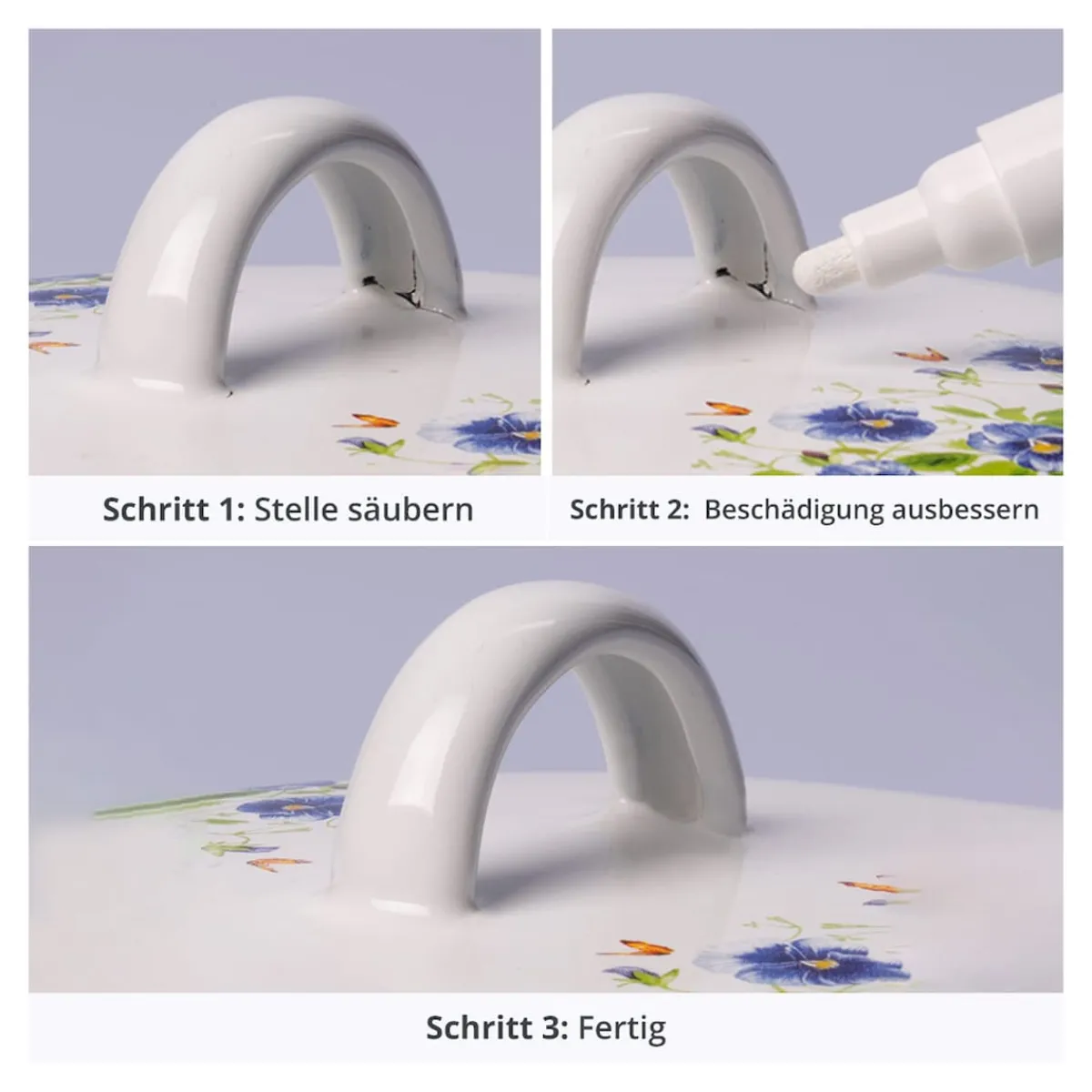 Die moderne Hausfrau Emaille Reparatur-Stift, 6 ml