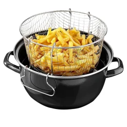 Die moderne Hausfrau Emaille-Frittiertopf