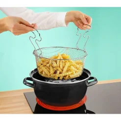 Die moderne Hausfrau Emaille-Frittiertopf
