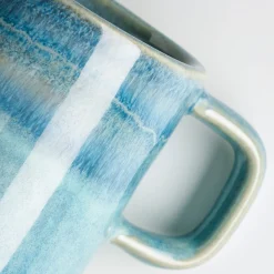 Die moderne Hausfrau Espressotassen-Set, Steinzeug TIEFER SEE Blau / Grün