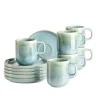 Die moderne Hausfrau Espressotassen-Set, Steinzeug Cordelia Grün