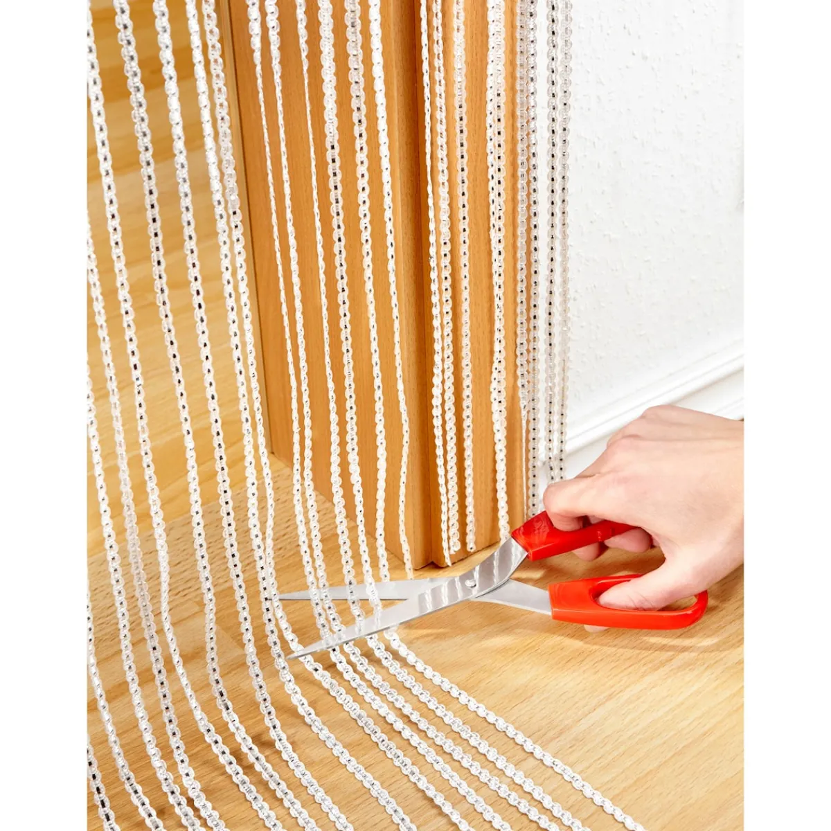 Die moderne Hausfrau Fadenvorhang silber