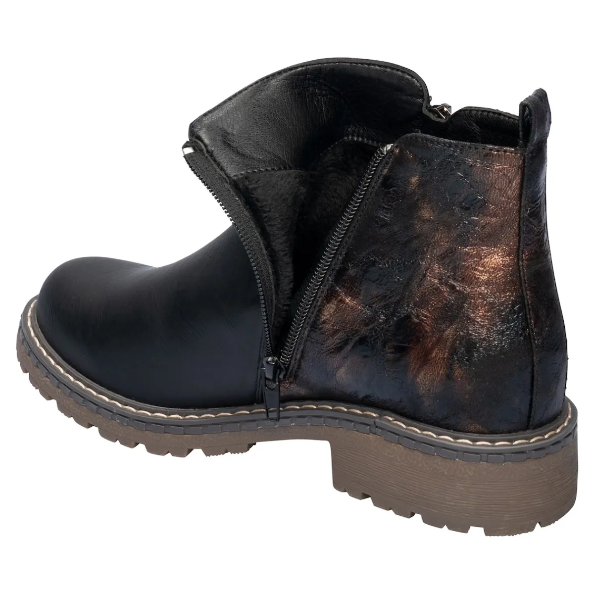 Damen Die moderne Hausfrau Fashion-Stiefelette „Miriam“ schwarz