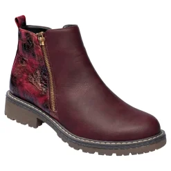 Damen Die moderne Hausfrau Fashion-Stiefelette „Miriam“ bordeaux