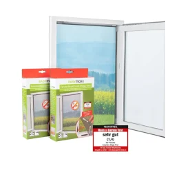 Die moderne Hausfrau Fenster-Insektennetz "Magic Klick" mit Magnetbefestigung, 2 Stück je 150x130 cm, zuschneidbar