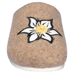 Damen Die moderne Hausfrau Filz-Pantolette „Edelweiß“