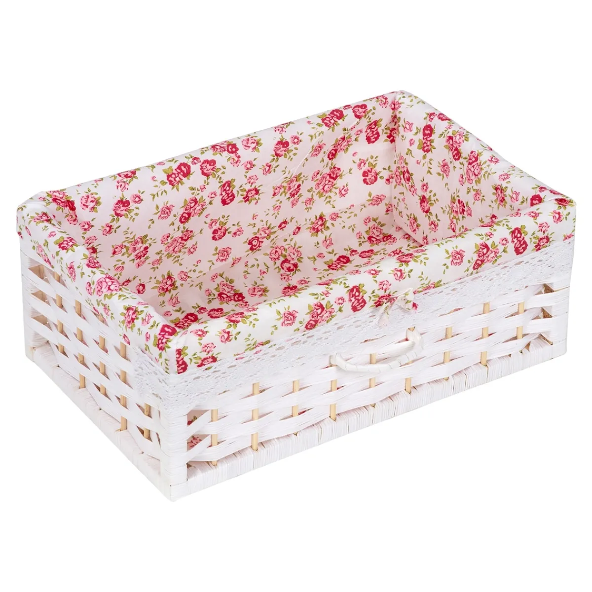 Die moderne Hausfrau Flecht-Kommode „Romantik“ 4 Fächer