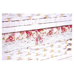 Die moderne Hausfrau Flecht-Kommode „Romantik“ 3 Fächer