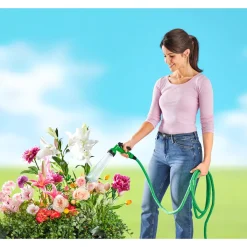 Die moderne Hausfrau ﻿Flexibler Gartenschlauch + Gratis Sprühkopf 2,5 - 7,5m