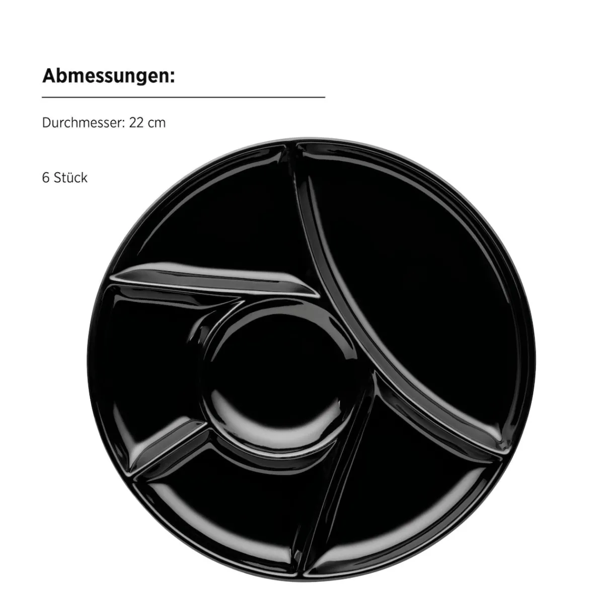 Die moderne Hausfrau Fondueteller Set, Porzellan -