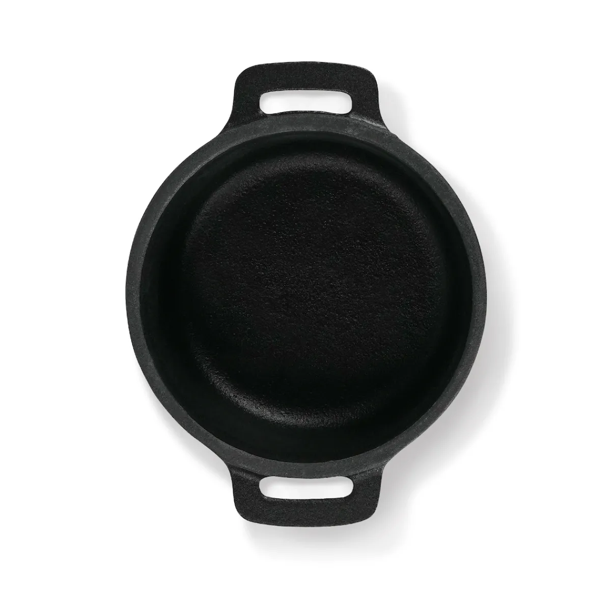 Die moderne Hausfrau Freyersbacher Mini Cocotte 9 cm Gusseisen, Kleiner Emaille Topf | Rund, mit Brett und Tuch