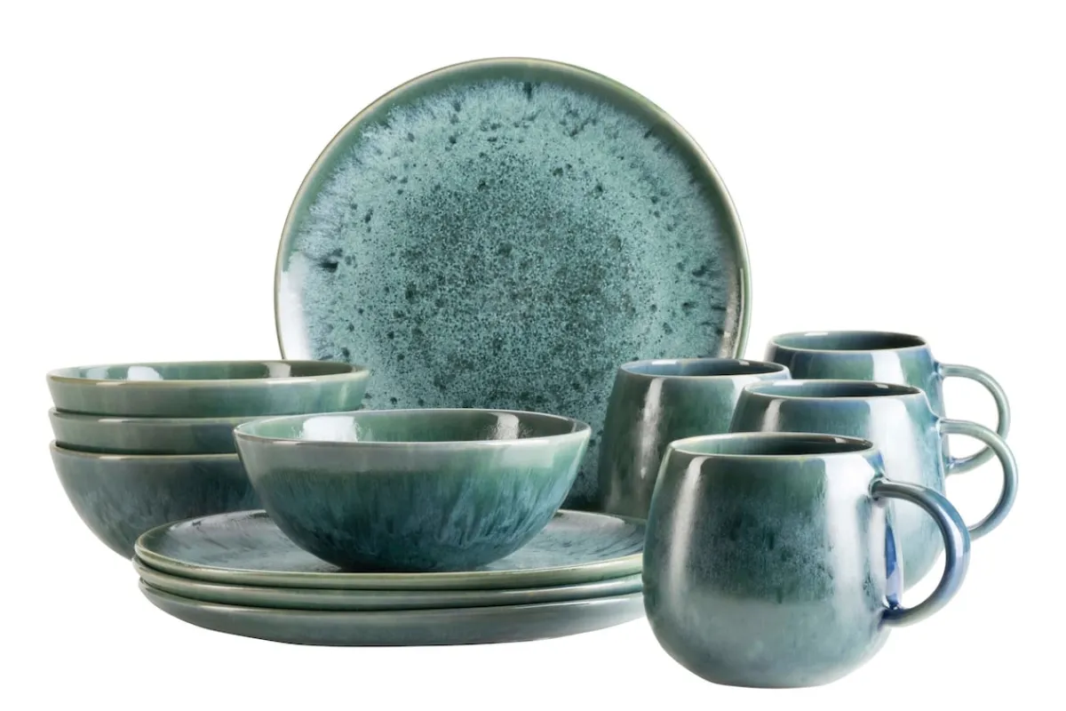 Die moderne Hausfrau Frühstücks Set, Steinzeug Carellia Blau