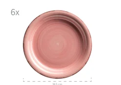 Die moderne Hausfrau Frühstücksgeschirr, Steingut Lumaca Koralle