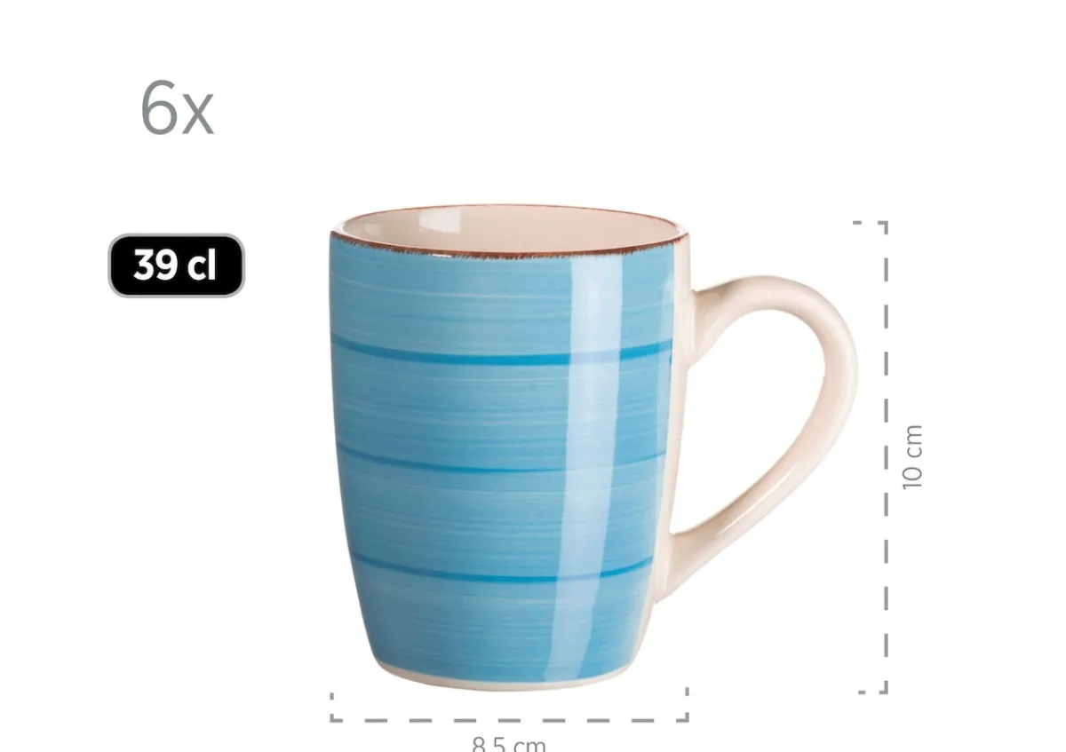 Die moderne Hausfrau Frühstücksgeschirr, Steingut Lumaca Dunkelblau