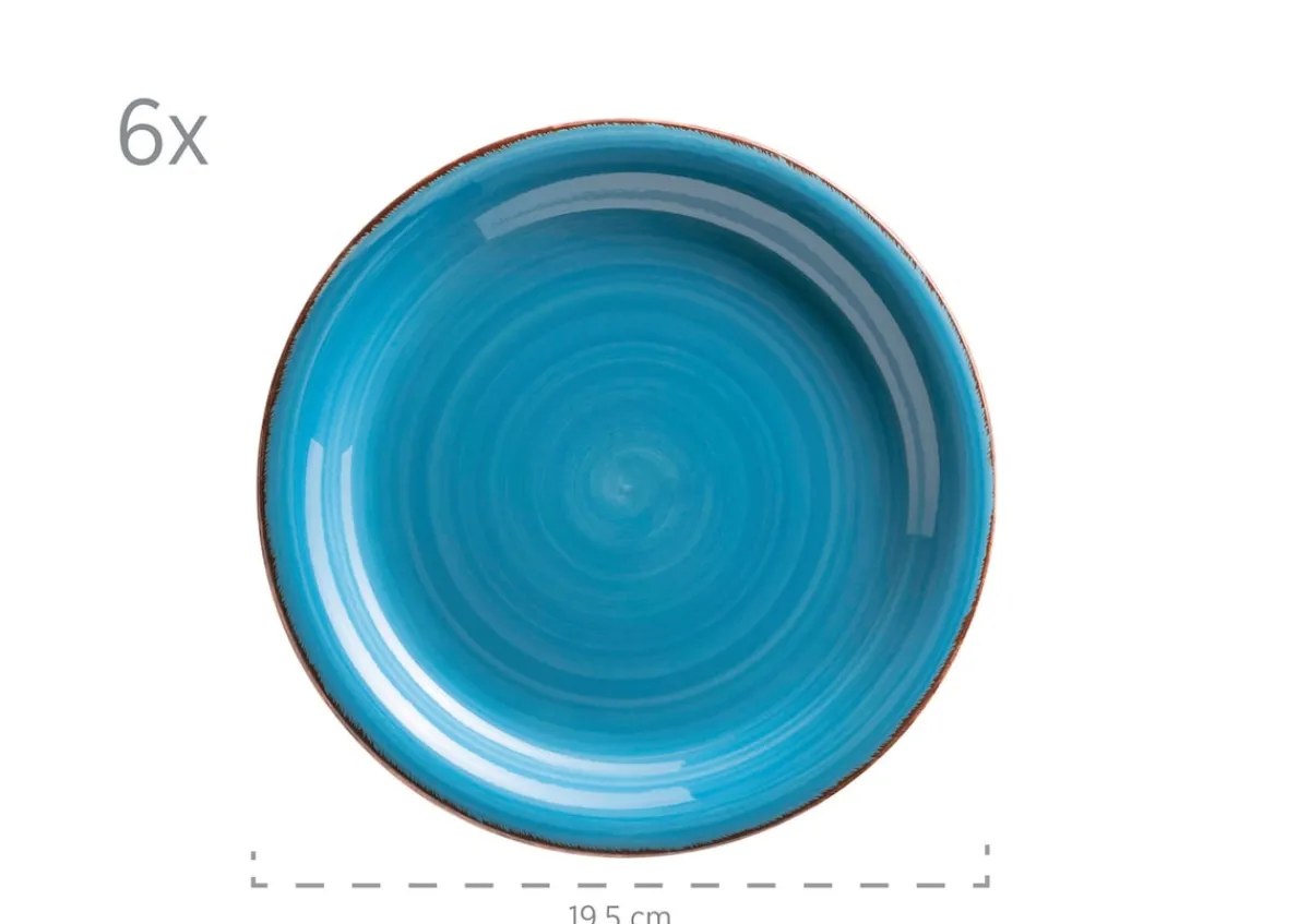 Die moderne Hausfrau Frühstücksgeschirr, Steingut Lumaca Dunkelblau