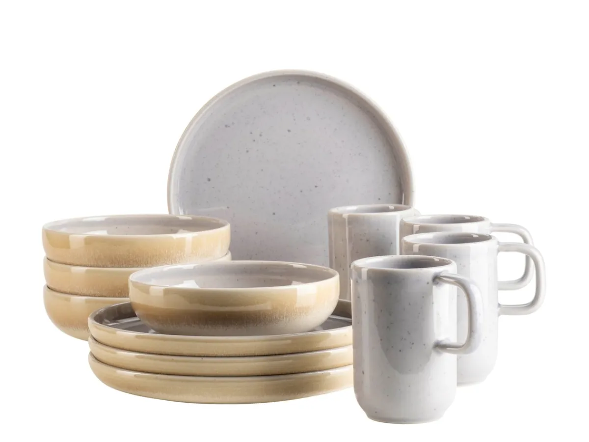 Die moderne Hausfrau Frühstücksset, Steinzeug Candy Flieder