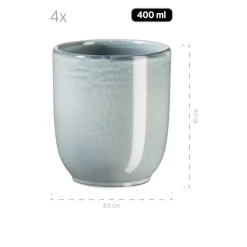 Die moderne Hausfrau Frühstücksset, Steinzeug Livio Grün