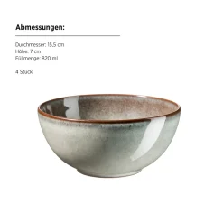 Die moderne Hausfrau Frühstücksset, Steinzeug Smoky's Grün