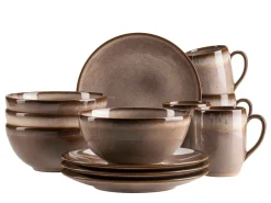 Die moderne Hausfrau Frühstücksset, Steinzeug Smoky's Braun