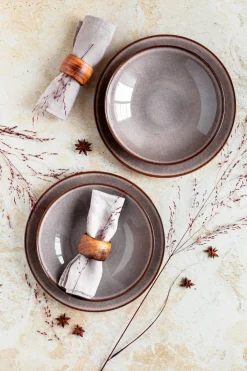 Die moderne Hausfrau Frühstücksset, Steinzeug Smoky's Braun