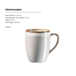 Die moderne Hausfrau Frühstücksset, Steinzeug Smoky's Weiß