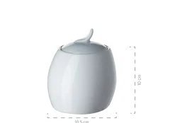 Die moderne Hausfrau Frühstücks-Zubehör, Porzellan LA MUSICA 1 x Zuckerdose, 1 x Gießer, 6 x Eierbecher