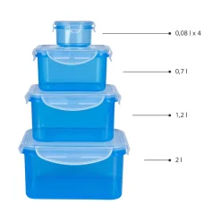 Die moderne Hausfrau Frischhaltedosen-Set mit Klickverschluss, 20 Stück