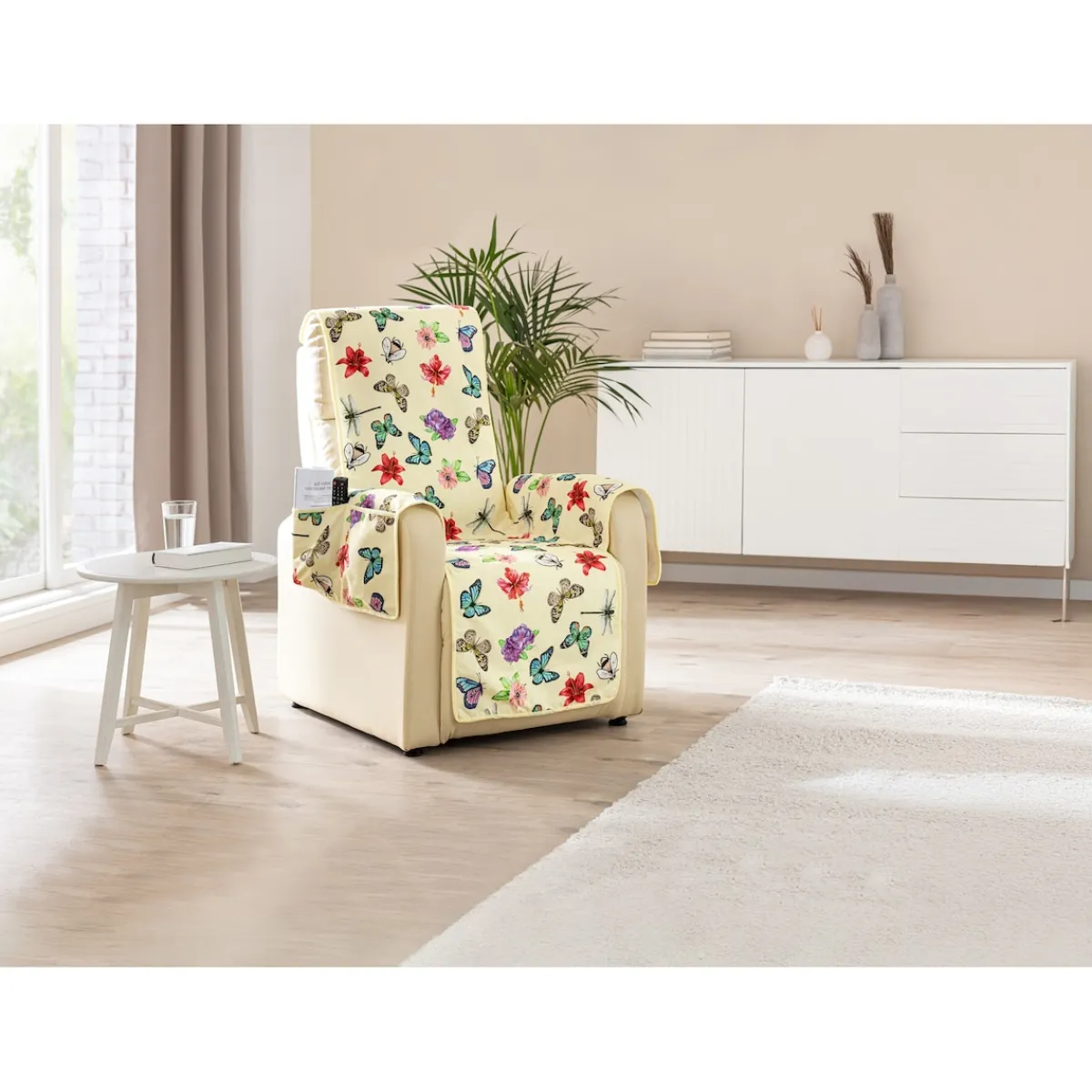 Die moderne Hausfrau Frottee-Sesselschoner „Schmetterling“