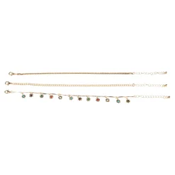 Damen Die moderne Hausfrau Fußkettchen „Blume“, 3 Stück