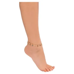 Damen Die moderne Hausfrau Fußkettchen „Blume“, 3 Stück