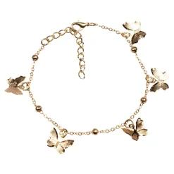 Damen Die moderne Hausfrau Fußkettchen „Schmetterling“