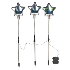 Die moderne Hausfrau Gartenstecker "Glitzer-Sternentraum", 3 Stück