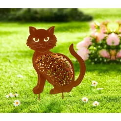 Die moderne Hausfrau Gartenstecker-Rost „Kätzchen“