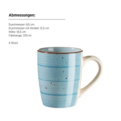 Die moderne Hausfrau Geschirr Set, Steinzeug Valmera Hellblau