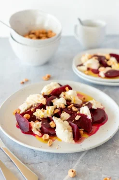 Die moderne Hausfrau Geschirr-Set, Keramik Andoro 4 x Speisteller, 4 x Dessertteller, 4 x Kaffeebecher, 4 x Müslischale